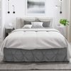 Nestl Grey Bed Skirt Queen Size, Pinch Pleat Queen Bed Skirt, 14" Inch Drop Queen Bedskirt, Hotel Quality Grey Bed Skirts, Premium Microfiber Bedskirt for Queen Bed, Grey Queen Bed Skirt