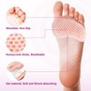 Metatarsal Pads for Women Mens 12pack, Upgraded Thickness Reusable Silicone Gel Metatarsalgia Cushions Foot Pads Ball of Foot Pain Relief, Ball of Foot Cushions for Women White