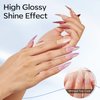 modelones Gel Nail Glue and Top Coat 15ml 4 in 1 Nail Glue Base Coat Nail Glue Kit 2Pcs for Gel Nail Polish No Wipe Top Coat High Gloss, Rhinestone Glue False Nails, Blooming Nail Art Gel