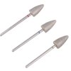 MZCMSL 3pcs Pedicure Cone Drill Bits for Foot Callus Smoothing, 3/32 Shank Pro Diamond Cuticle Bit(Fine+Medium+Coarse)