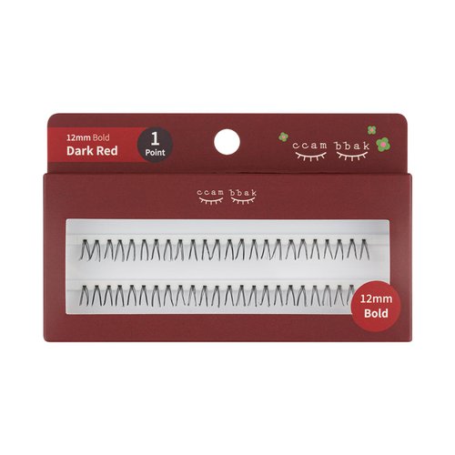 CCAMBBAK Bold - Looks So Natural False Eyelashes Handmade Lightweight Individual Lashes K-Beauty Extension Lengthening Wisps Authentic Fake Eyelashes (12mm Bold (Black), 1Point)
