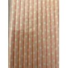 Mini Light Pink With White Polka Dot Paper Straws - Biodegradable & Eco-Friendly Drinking Straws for Baby Showers, Gender Reveals, Birthday Parties, Weddings, Desserts & Crafts - 7.75" (100-Pack)
