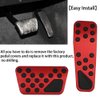 Hecotrax Aluminum Alloy Pedal Cover for Dodge Challenger 2009-2020 Charger 2010-2020 Chrysler 300 300C 2010-2016 No Drilling Aluminum Brake and Accelerator Pedal Covers (Red)