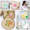 50 PCS Flower Painting Stencils Reusable Flower Stencils for Painting on Wood Rocks Canvas Fabric Glass Pottery 4x4 Inch