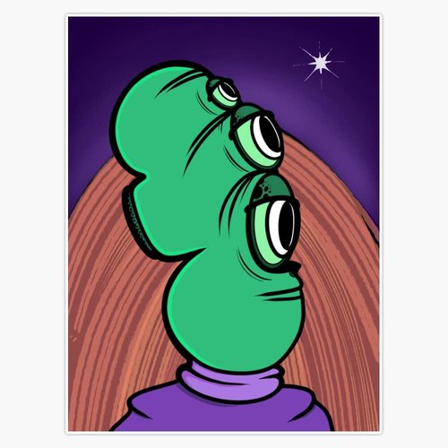 Vegan Alien 1" Planner Calendar Scrapbooking Stickers 50 Pack