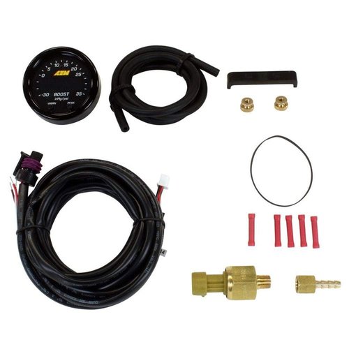 AEM 30-0306 X-Series Boost Pressure Gauge 52mm, Black