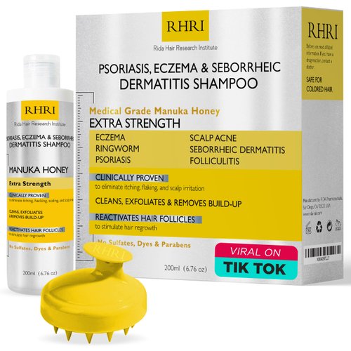 Antifungal Psoriasis Shampoo, Eczema, Shampoo, Seborrheic Dermatitis Shampoo | Soothes Itching, Flaking & Irritation | Repairs Scalp, Strengthens Hair, Stimulates Regrowth | Medicated Scalp Treatment