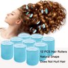 Hair Roller Set 12pcs, Hair Curlers Rollers Self Grip Hair Roller with 12 Clips, Hair Rollers Salon Hair Dressing DIY Curly Hairstyle, Medium, random color