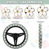 Frienda Cute Steering Wheel Cover Flower Steering Wheel Cover Floral Steering Wheel Cover for Girls with 4 Pieces Cute Flowers Car Air Vent Clips for Women Girls Car Decorations(Fresh Pattern)
