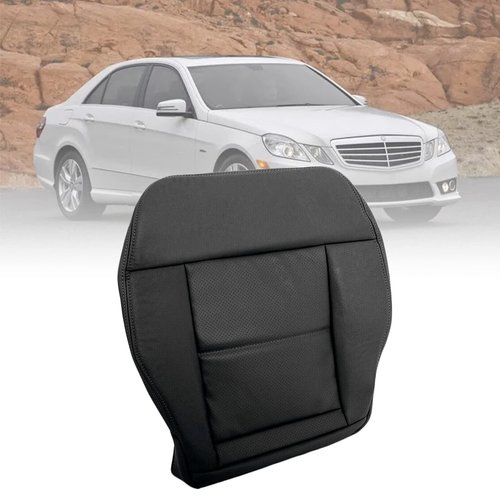 Priprilod Gray Leather Driver Side Bottom Replacement Seat Cover Compatible with Mercedes Benz E350 E550 2010 2011 2012 2013 2014