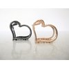 Generic Medium/small dark silver or rose gold heart shaped metal hair claw clip (Primary color: Gold), 1 Count (Pack of 1)
