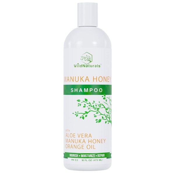 Eczema Honey Shampoo for Scalp - Manuka Honey Shampoo for Psoriasis - Natural Hydrating Eczema Shampoo with Aloe Vera & Coconut Oil - Sulfate-Free Moisturizing Shampoo for Dry, Itchy Scalp
