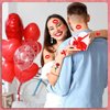 BASEMMAHER 83Pcs Valentine's Day Red Lips Heart Temporary Tattoo Stickers Red Lip Kiss Love Cupid Rose Bouquet Waterproof Fake Tattoos for Women Girls Man Face Body Lover Theme Party Decorations