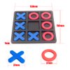BQSPT Tic Tac Toe Board Game,Tic Tac Toe Family Game, Classic Board Game, Classical Family Board Game,Children's Tic Tac Toe Game, Plastic tic tac Toe Game, Board Size 15 X 15 cm