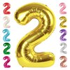 Number Balloon Big 40 Inch Gold Birthday Decorations, Number 2 Balloon Birthday Party Decorations for Party Supplies, Graduations