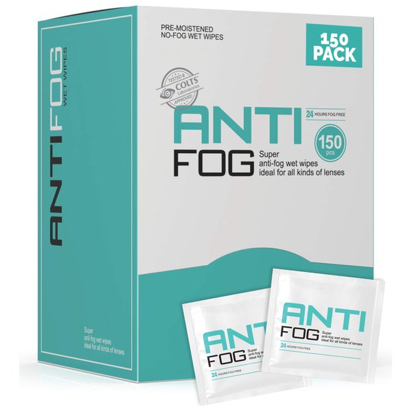 OPTIPAK Anti-Fog Lens Wipes Pre-moistened Wipes Glasses Cleaner, Cleaning Wipes for Binoculars, Face Shields, Ski Masks or Swim Goggles, Prevents Fogging on Eyeglasses, Mirrors, Lenses & Windows