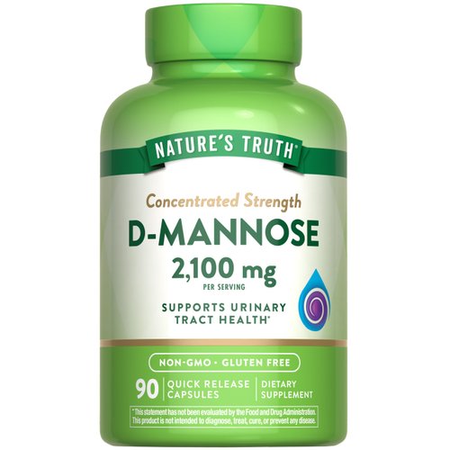 Nature's Truth D-Mannose Capsules | 2100mg | 90 Pills | Non-GMO & Gluten Free Supplement