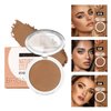 MAEPEOR Face Bronzer Powder Palette 6 Colors Buildable Matte Natural Pressed Contour Bronzer Long Lasting Sweat Proof Face Bronzer Makeup (Color 02)
