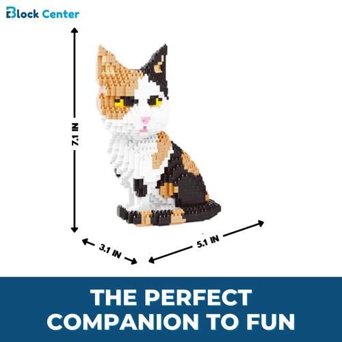 BLOCK CENTER Dachshund Dog 2024 Edition 3D Puzzle 2100 Pieces Building Blocks Set - Mini Block Gift Kit for Kids and Adults (Calico)