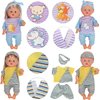 10 Sets for 10-11-12 Inch Baby Doll Clothes Dress Newborn Baby Doll Accessories Gown Costumes Outfits with Schoolbag Kitchen Toy Xmas Present