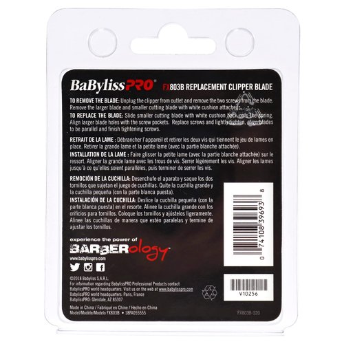 BaBylissPRO Barberology Black Graphite Replacement Taper Blade for Hair Clippers (FX803B)