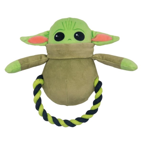 Buckle-Down Dog Toy, Plush and Round Rope Star Wars The Child Green Black