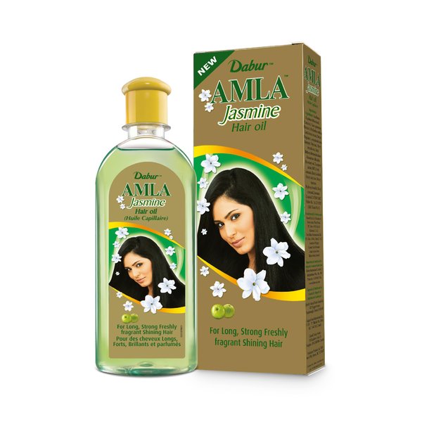 Dabur Amla Jasmine Hair Oil - Indian Hair Treatment for Healthy Hair, Moisturized Scalp, and Strengthening, Men and Women, 10.14 Fl Oz