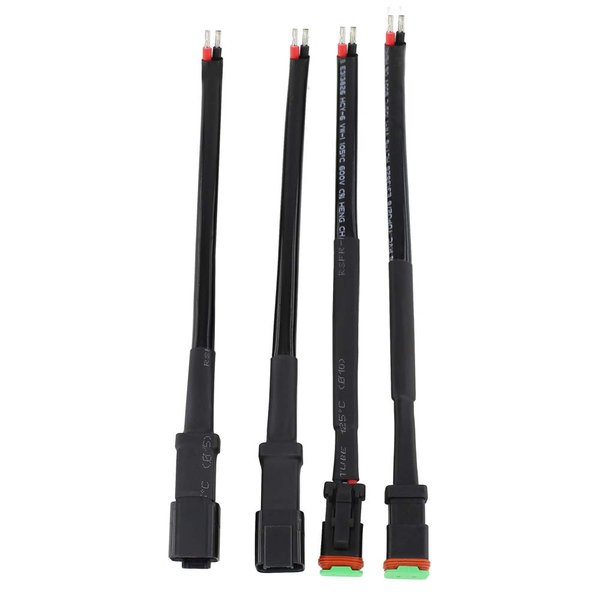 2 Set DT 2 Pin Male Female Wiring Harness for Car Fog Lights Work Driving Lights Bar Replacement Connectors