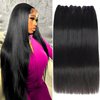 Beauty Queen 16A Straight Bundles Human Hair (16 18 20 Inch) Virgin Human Hair Bundles Straight 100% Unprocessed Weave 3 Bundles Thick Brazilian Remy Hair Extensions for Women Natural Color