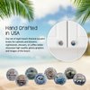 Beach Cabinet Knobs - Set of 8 Wooden Cabinet Knob Small Cabinet Drawer Knobs - Surf Shop Design - 1.5 x 1.5 Inches