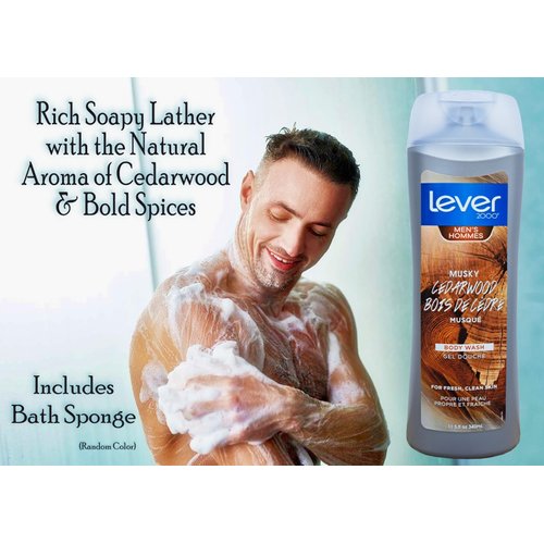 Lever 2000 Musky Cedarwood Body Wash for Men - 11.5 oz (340ml) - Fresh and Clean Skin with Bold Spices (2)