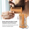 Gifts for Men, Beard Kit w/Handmade Beard Oil &Blam, Handmade Beard Brush &Comb, Anniversary &Birthday Gifts, Unique Gifts for Him Husband Boyfriend, Beard Care Kit for Daddy, Gifts for Men Dad