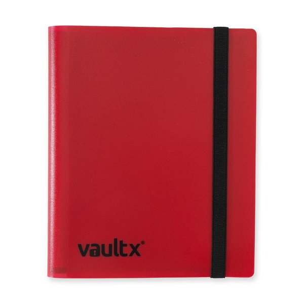 Vault X Binder - 4 Pocket Trading Card Album Folder - 160 Side Loading Pocket Binder for TCG (Red)