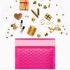 HBlife 50Pcs Bubble Mailers, 4x8 Inches Self Seal Hot Pink Poly Mailers, Padded Envelopes Shipping Bags Packaging for Small Business