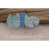 Sea Foam and Cornflower Blue Sea Glass Hair Comb