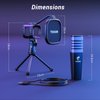 TONOR RGB USB Microphone, Cardioid Condenser Computer PC Mic with Tripod Stand, Pop Filter, Shock Mount for Gaming, Streaming, Podcasting, YouTube, Twitch, Compatible with Laptop Desktop,TC30 with RGB