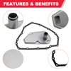 Fitede RE0F11A JF015E Transmission Filter Oil Pan Gasket Kit Fits for 2012-2019 Nissan Versa Sentra Versa Note Replaces# 33010-JF015 31726-28X0A 31726-3JX0A RE0F11A 19318012