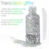 Body Glitter Gel,30ML Holographic Face Adhesive Mermaid Sequins Body Chunky Glitter Powder Liquid Lotion for Women Hair,Festival Carnival Makeup,Girls Stage,Rave Accessories - Diamant Comet