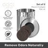 OGGI Set of 2 Charcoal Filters- Replacement Charcoal Filter for Countertop Compost Bin with Lid, Eco Friendly Products