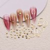 Gold Nail Art Glitter Nail Sequins Star Moon Butterfly Nail Design for Acrylic nail Nail Art Decoration Supplies for Women Girls Manicure Tip (gold)