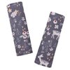 DILIMI Baby Car Seat Neck Cover, 2Pcs Carseat Belt Cover Pad, Shoulder Strap Protectors, Seat Belt Covers Cushion for Boy Girl (Grey Flower Deer)