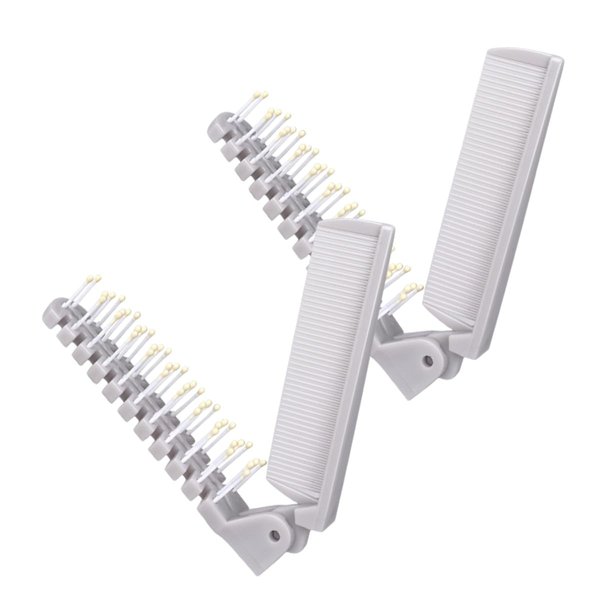 2-Pcs folding comb travel comb Set – Portable Travel-Friendly Compact Comb with Dual-Head Design – mini hair comb-portable comb for Women and Girls