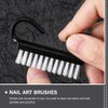 EXCEART Handle Grip Nail Brush 12Pcs Nail Dust Brushes Nail Cleaning Brushes with Handle Hand Fingernail Scrub Manicure Brushes