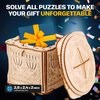 ESC WELT Secret Lock Box 3D Wooden Puzzle Game - Creative Gift Box for Money, Vouchers, Gift Cards - 3-in-1 Wooden Box Game - Gift Box for Teenagers and Adults - 3D Wooden Puzzle