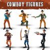 Liberty Imports 12 PCS Cowboy and Indian Figures, Mini Wild West and Native American Toy Figurines with Realistic Details, Western Cake Toppers, Party Favors for Kids