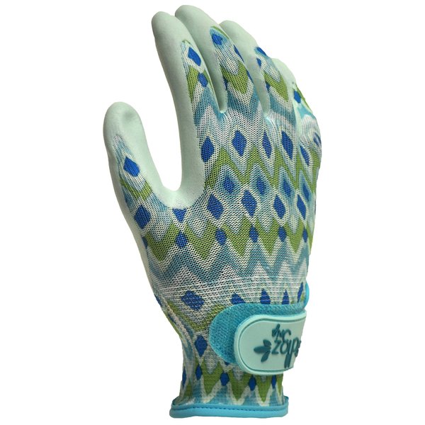 DIGZ 7612 Extra Grip Latex-Free Polyurethane Coated Gardening Gloves, Work Gloves with Adjustable Wrist, Diamond Pattern, Medium