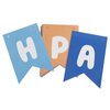 Blue and Orange Birthday Banner, Happy Birthday Banner Blue Party Decorations for Boys Kids 1st Birthday Decor