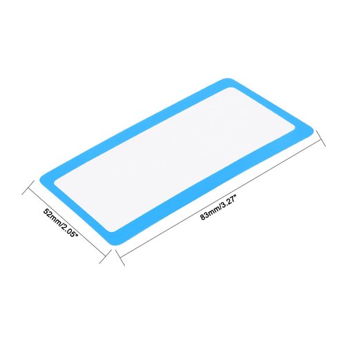 uxcell Magnifying Glass, Fresnel Lens Magnifier 75mm x 40mm 3X 300% Credit Card Magnifier for Seniors Macular Degeneration Blue 6pcs