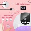 LKE UV Light for Gel Nails, 54W UV LED Nail Lamp with 18 Beads 3 Timer Setting & Auto Sensor Nail Dryer for Gel Polish Polygel Fast Curing Manicure Professional UV Nail Light Home Salon Nail Tools