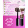 Eyebrow Gel Set with Brow Tool-Waterproof Taupe Tinted Eye Brow Gel & Clear Brow Setting Glue,Longlasting Brow Tinting Gel Brow Filler for Eyebrows,Thanksgiving Eyebrow Makeup Gift Kit for Women-01+02